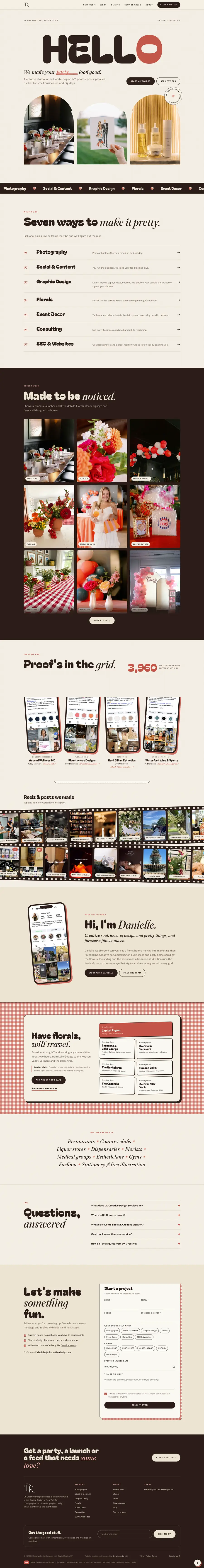 DK Creative Design Services website