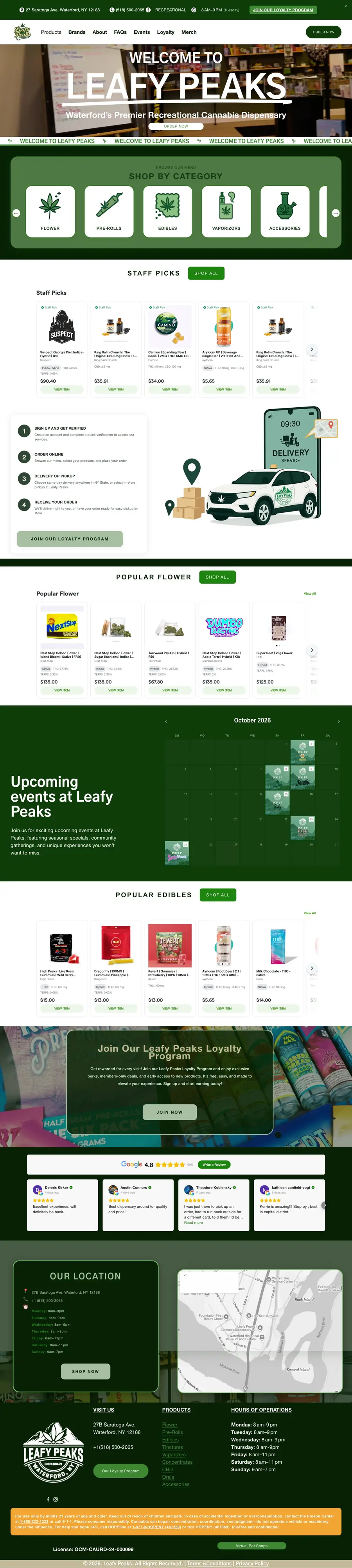 Leafy Peaks website