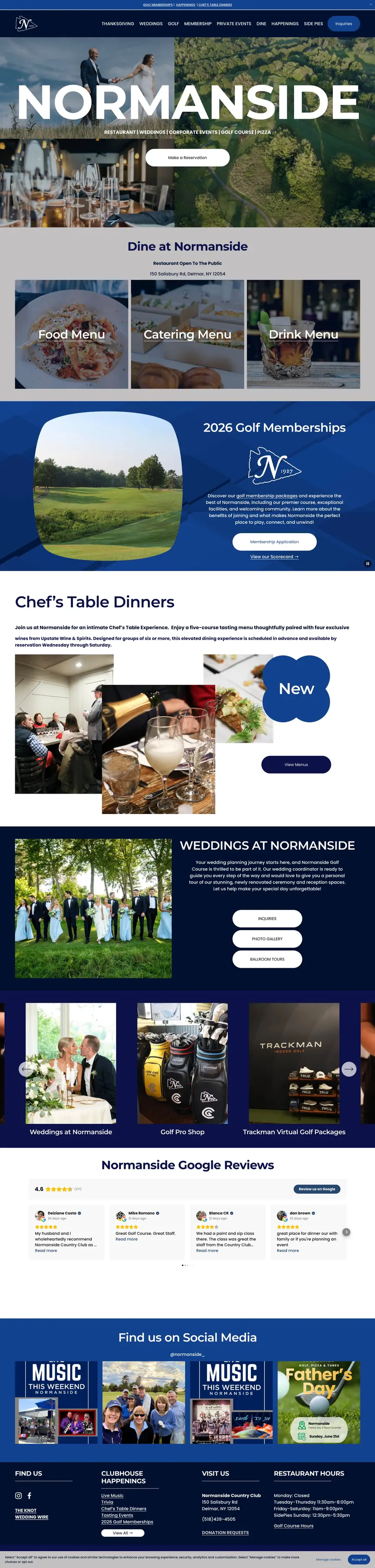 Normanside Country Club website