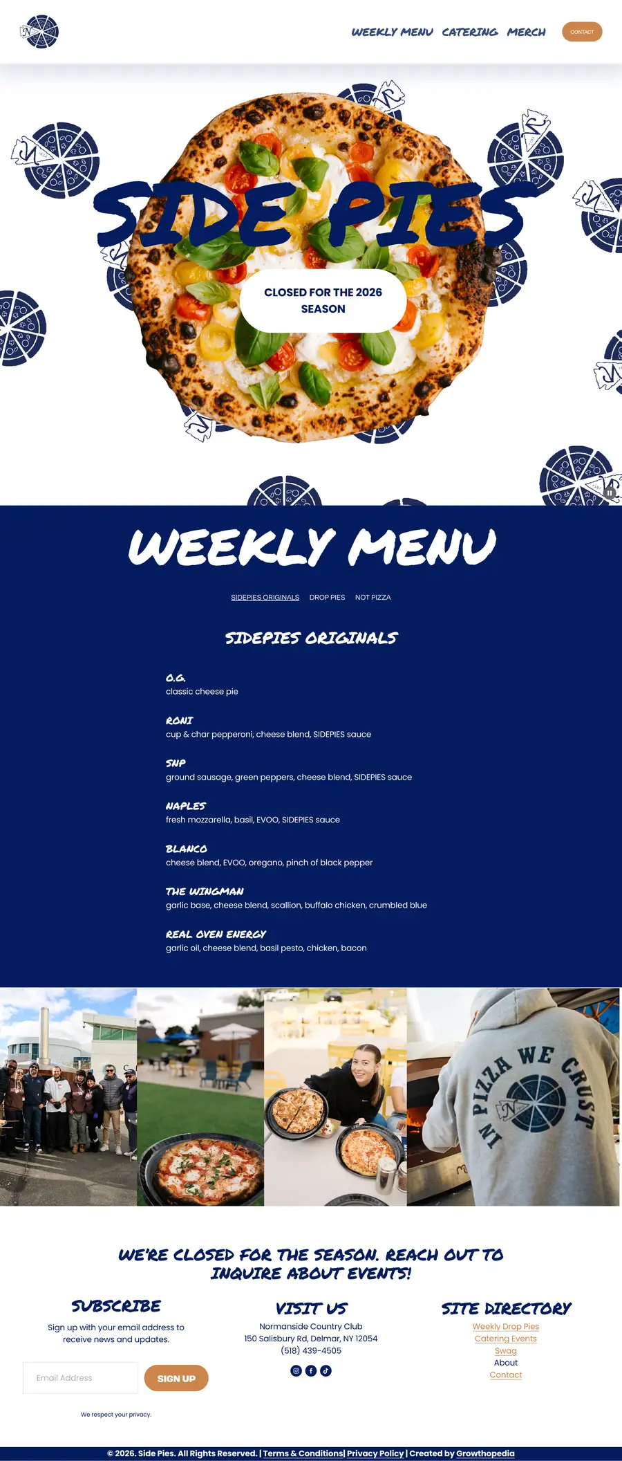 Side Pies website